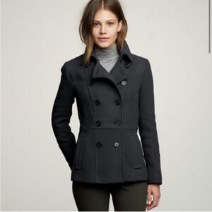 J. Crew Stadium Cloth Double Breasted Peacoat